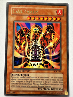 Yugioh Lava Golem IOC-SE4 Ultra Rare Limited Edition Good Condition 4D - Image 1