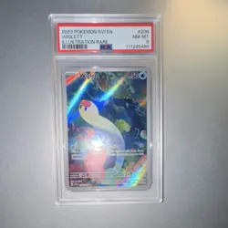 Pokemon Wiglett SV01 Scarlet & Violet Illustration Rare 206/198 Holo PSA 8 2023 - Image 1