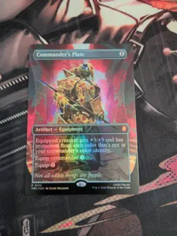 MTG - Commander's Plate (Foil) (Borderless) - Teenage Mutant Ninja Turtles - Image 1
