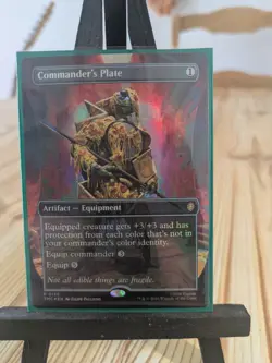 MTG Teenage Mutant Ninja Turtles Commander's Plate Borderless Foil - Image 1
