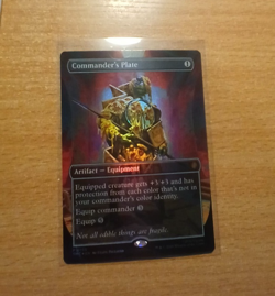 MTG Teenage Mutant Ninja Turtles Commander's Plate Borderless Foil - Image 1