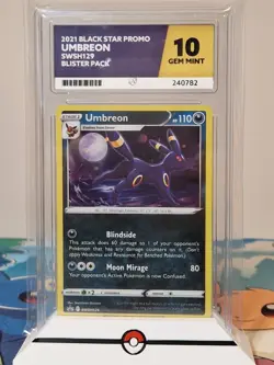 Umbreon SWSH129 Swsh: Sword & Shield Promo Cards BLACK STAR PROMO ACE 10 - Image 1
