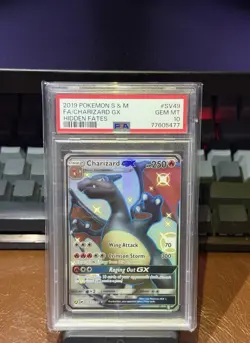Pokemon TCG Charizard GX Hidden Fates Shiny Vault SV49/SV94 PSA 10 Holo Rare - Image 1