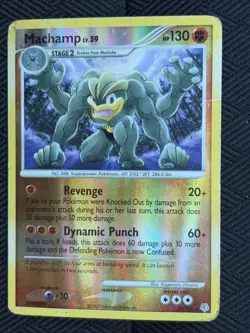 Machamp 31/130 Diamond and Pearl Pokemon Card TCG Reverse Holo LP - Image 1