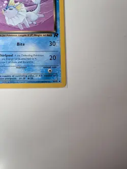 Pokemon Dark Vaporeon TCG Uncommon Card 45/82 Unlimited - Image 5