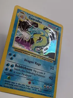 Gyarados 7/130 Base Set 2 Rare Holo Pokemon Card 2000 Vintage WOTC MP - Image 3