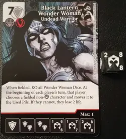 Dice Masters - Black Lantern Wonder Woman - Undead Warrior - super rare card+die - Image 1