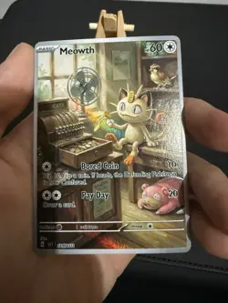 Meowth Slowpoke Pidgey Pokemon Card DISPLAY ART CARD - Image 2