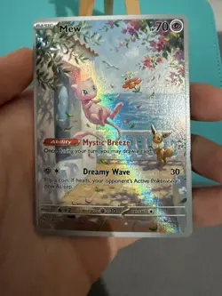 Summer Mew Eevee Floette Wingull Pokemon Card DISPLAY ART - Image 2