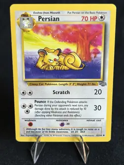 Persian 42/64 Jungle Unlimited Edition Regular Card LP Condition Pokemon TCG - Image 1