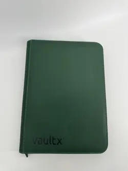 Vault X 9 Pocket Zip Binder Green 360 Cards Side Loading NICE - Image 1