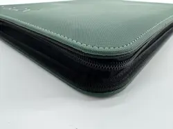 Vault X 9 Pocket Zip Binder Green 360 Cards Side Loading NICE - Image 5