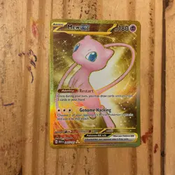 MEW 205/165 Scarlet Violet 151 Promo Gold Hyper Rare METAL Pokemon Card Near Min - Image 1