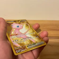 MEW 205/165 Scarlet Violet 151 Promo Gold Hyper Rare METAL Pokemon Card Near Min - Image 4