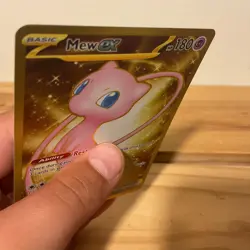 MEW 205/165 Scarlet Violet 151 Promo Gold Hyper Rare METAL Pokemon Card Near Min - Image 5