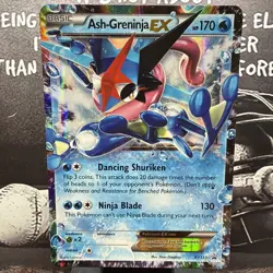 Pokemon Ash-Greninja EX Promo Holo XY133 XY 170 HP Ninja Blade Card LP 2016 - Image 1