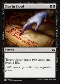 Sign in Blood -Foil Light Play MTG Modern Masters 2015 - Image 1