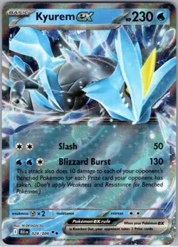 Kyurem ex (Black Bolt) 028/086 Double Rare Jumbo Cards NM - Image 1