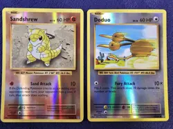 Sandshrew & Doduo Reverse Holo XY Evolutions 2x Pokemon Card Lot Near Mint - Image 1