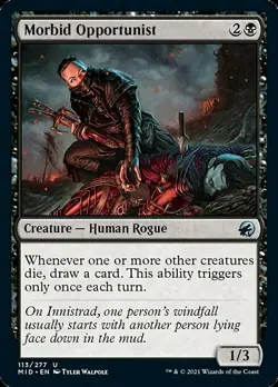 MTG Innistrad Midnight Hunt U Morbid Opportunist #113 - Image 1