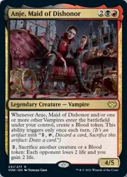 MTG Innistrad Crimson Vow R Anje Maid of Dishonor #231 - Image 1