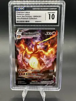 CGC 10 GEM MINT Charizard VMAX SWSH261 Black Star Promo Ultra Premium Pokemon - Image 1