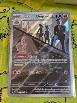 Team Rocket's Dugtrio 239/217 Illustration Rare Ascended Heroes Pokemon Holo NM - Image 1