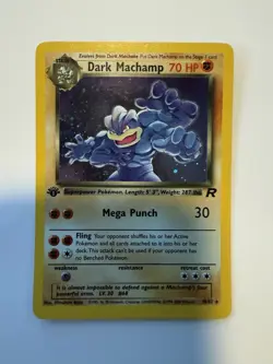 Dark Machamp 10/82 1st Edition Holo Team Rocket WOTC - Image 1