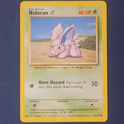 Nidoran 55/102 - Base Set 4th Print - Common Vintage Pokemon Card WOTC NM - Image 1