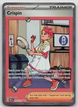POKEMON CRISPIN SIR 171/131 SV: PRISMATIC EVOLUTIONS HOLO NM - Image 1