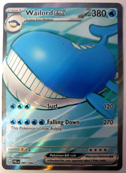 Wailord EX - Pokemon Pitch Black - Ultra Rare - NM 097/084 - Image 1
