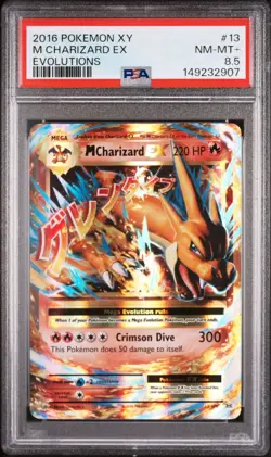 (PSA 8.5) Pokemon: XY Evolutions – M Charizard EX #13 - Image 1