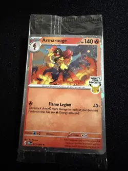 New Armarouge Pokemon Best Buy Promo Card 2026 Pitch Black SWIRL IN FLAME 🌀 - Image 2