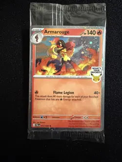 New Armarouge Pokemon Best Buy Promo Card 2026 Pitch Black SWIRL IN FLAME 🌀 - Image 3