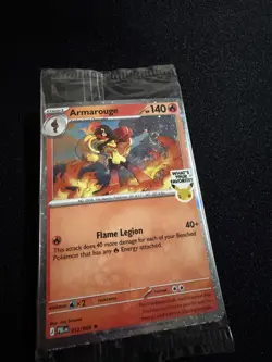 New Armarouge Pokemon Best Buy Promo Card 2026 Pitch Black SWIRL IN FLAME 🌀 - Image 4