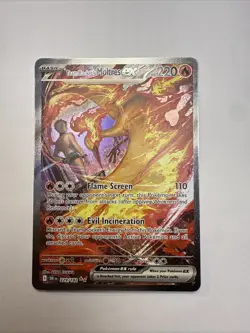 Team Rockets Moltres EX Destined Rivals 229/182 Secret Art Rare Card - Image 1