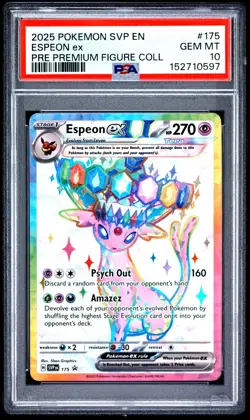 2025 POKEMON SVP EN-SV BLACK STAR PROMO #175 ESPEON EX PSA 10 - Image 1