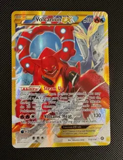 Volcanion EX 115/114 [LP] Secret Rare Steam Siege Holo English - Image 1