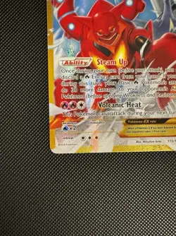 Volcanion EX 115/114 [LP] Secret Rare Steam Siege Holo English - Image 2