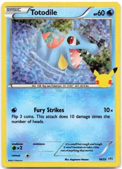 Totodile 018/025 Holo McDonald's 25th Anniversary Promos LP - Image 1