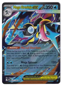 Pokemon TCG Mega Greninja ex 022/086 Double Rare Chaos Rising Holo NM - Image 1
