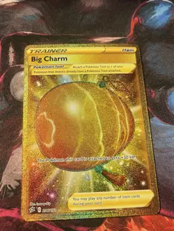 Pokemon TCG Big Charm 206/192 Rebel Clash Secret Rare Gold Holo NM/MINT - Image 1