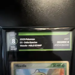 Pokemon Weedle EX Delta Species Reverse Holo #87 Graded Degree 8 - Image 3