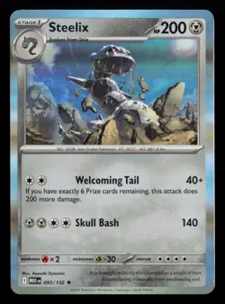 Steelix 093/132 Rare Mega Evolution Pokemon Holo Near Mint - Image 1
