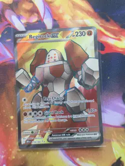 REGIROCK EX 214/182 Ultra Rare Destined Rivals Pokemon Holo Near Mint - Image 1