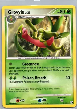 Pokemon TCG Grovyle 40/106 Great Encounters LP - Image 1