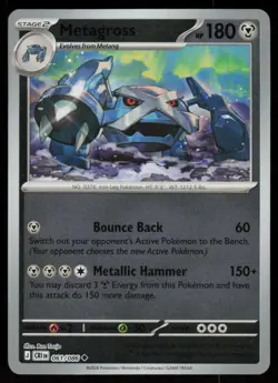 Metagross 061/086 Uncommon Chaos Rising Pokemon Reverse Holo Near Mint - Image 1