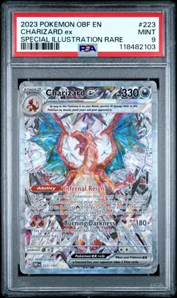 Pokemon Charizard ex 223/197 Obsidian Flames SIR Ultra Rare Pokemon PSA 9 - Image 1