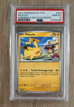 2023 Pokemon Indonesian Pikachu 040/SV-P WCS Gym Promo PSA 10 Pop 78 - Image 1