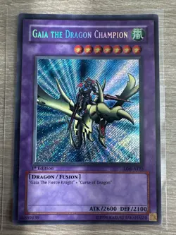 Yu-Gi-Oh! Gaia The Dragon Champion LOB-A125! 1st Edition! Australian LP/VLP - Image 1